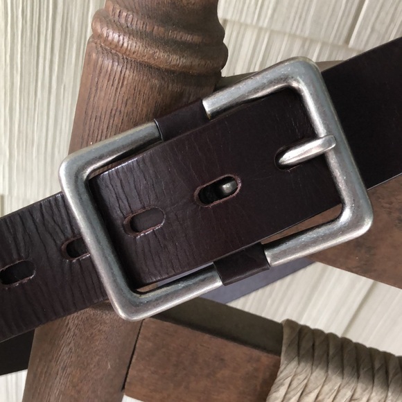 Boutique Size L (35-40) Smooth Leather Classic Black Brushed Silver HW $79 NEW - Picture 13 of 16